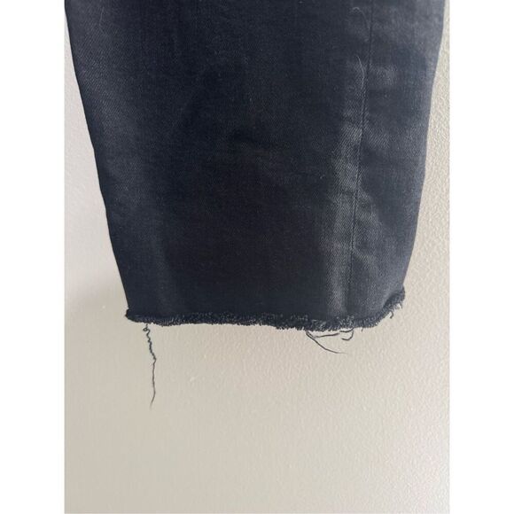 AGOLDE Shorts Women 25 Carrie Long Length Slim Denim Jean High Rise Washed Black - Picture 4 of 9